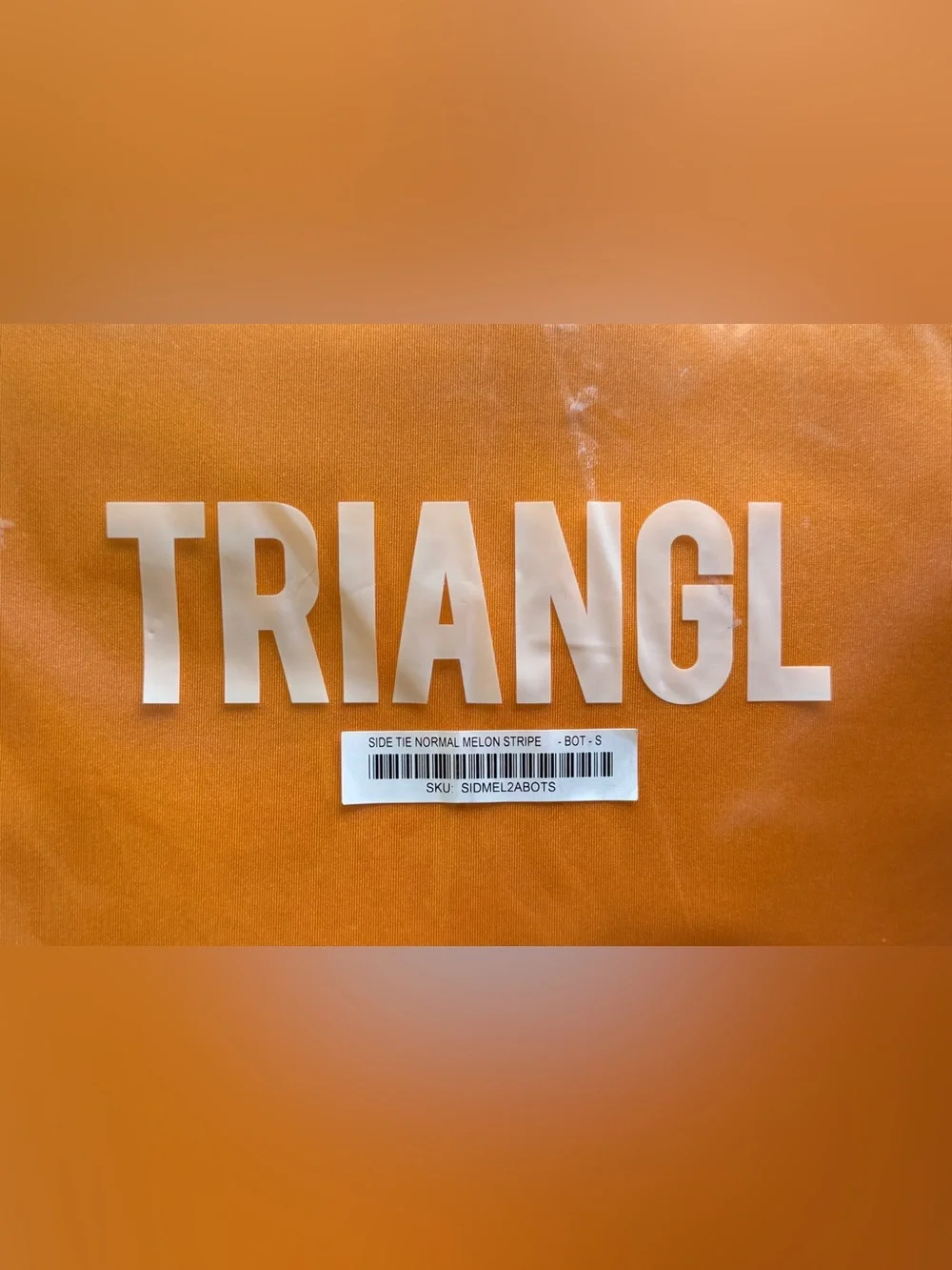 triangl swimwear Multicolor Striped Triangle Bikini with Orange Pouch